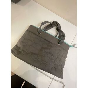 Thirty One quilted handle bag gray